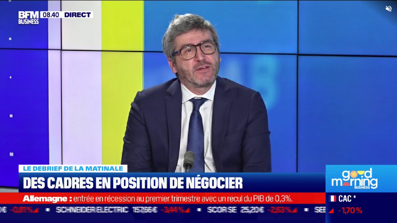 Recrutement des cadres et salaires- BFM Business — Stéphane Dubreuil sur BFM Business