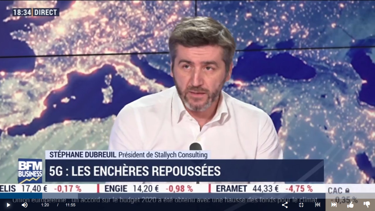 Les enchères 5G repoussées — Stéphane Dubreuil, BFM Business